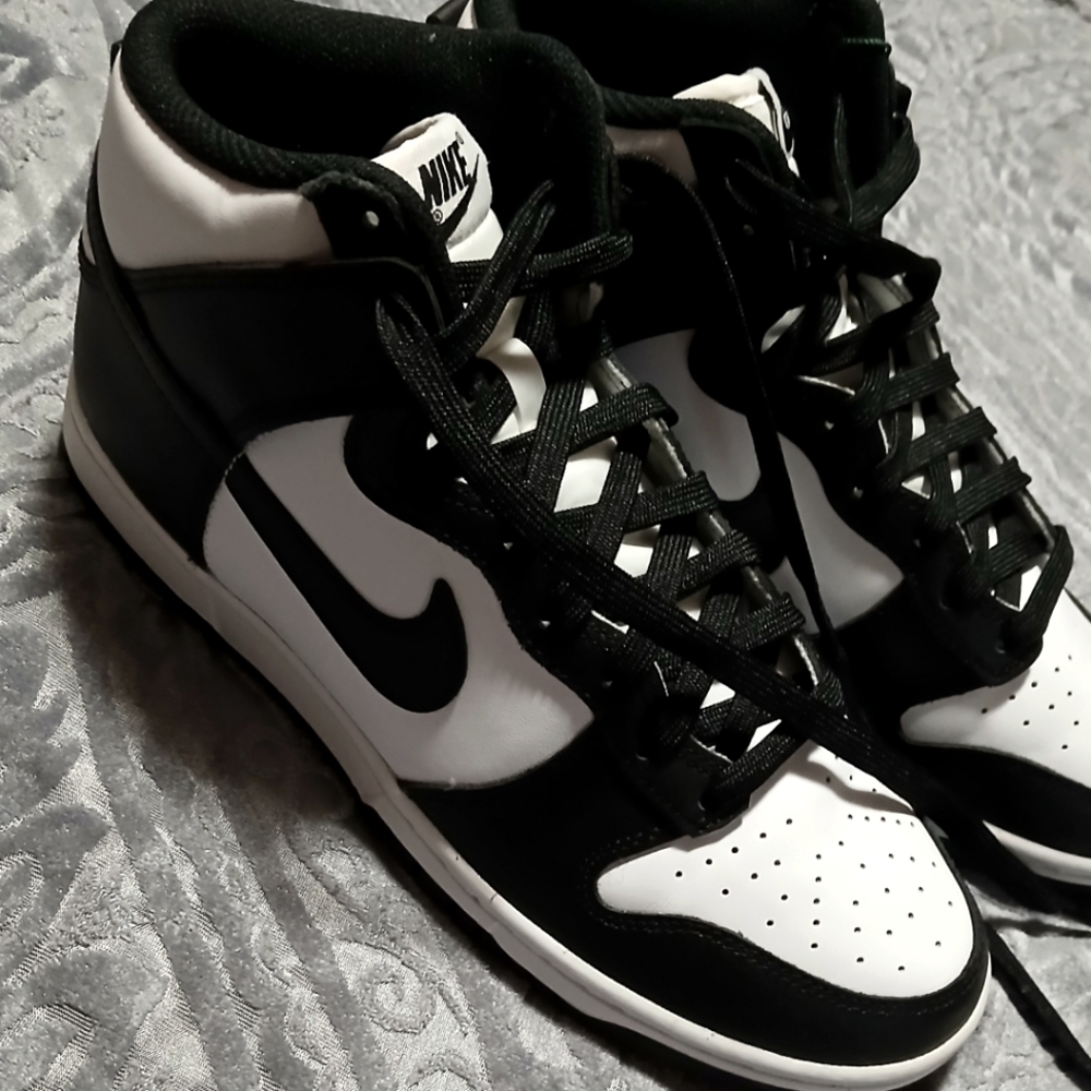 Nike Black and White High Tops